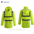 Outdoor Waterproof High Visibility Safety Men's Rain Jacket Wholesale Polyester Hi Vis Reflective Rainwear